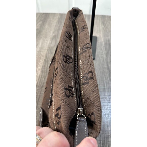 Dooney & Bourke Monogram Brown/Chocolate Small Hobo Shoulder Bag Authentic - Picture 13 of 16